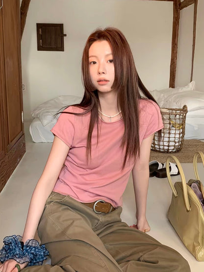ニュアンスカラーベーシックTシャツ