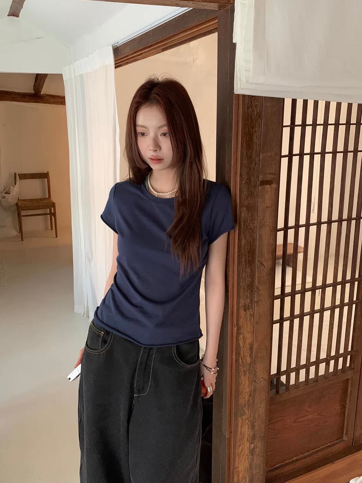 ニュアンスカラーベーシックTシャツ