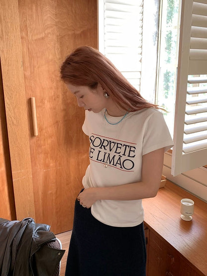 クラシックレタリングTシャツ