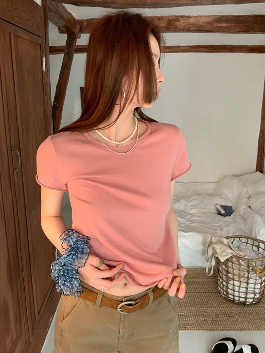 ニュアンスカラーベーシックTシャツ
