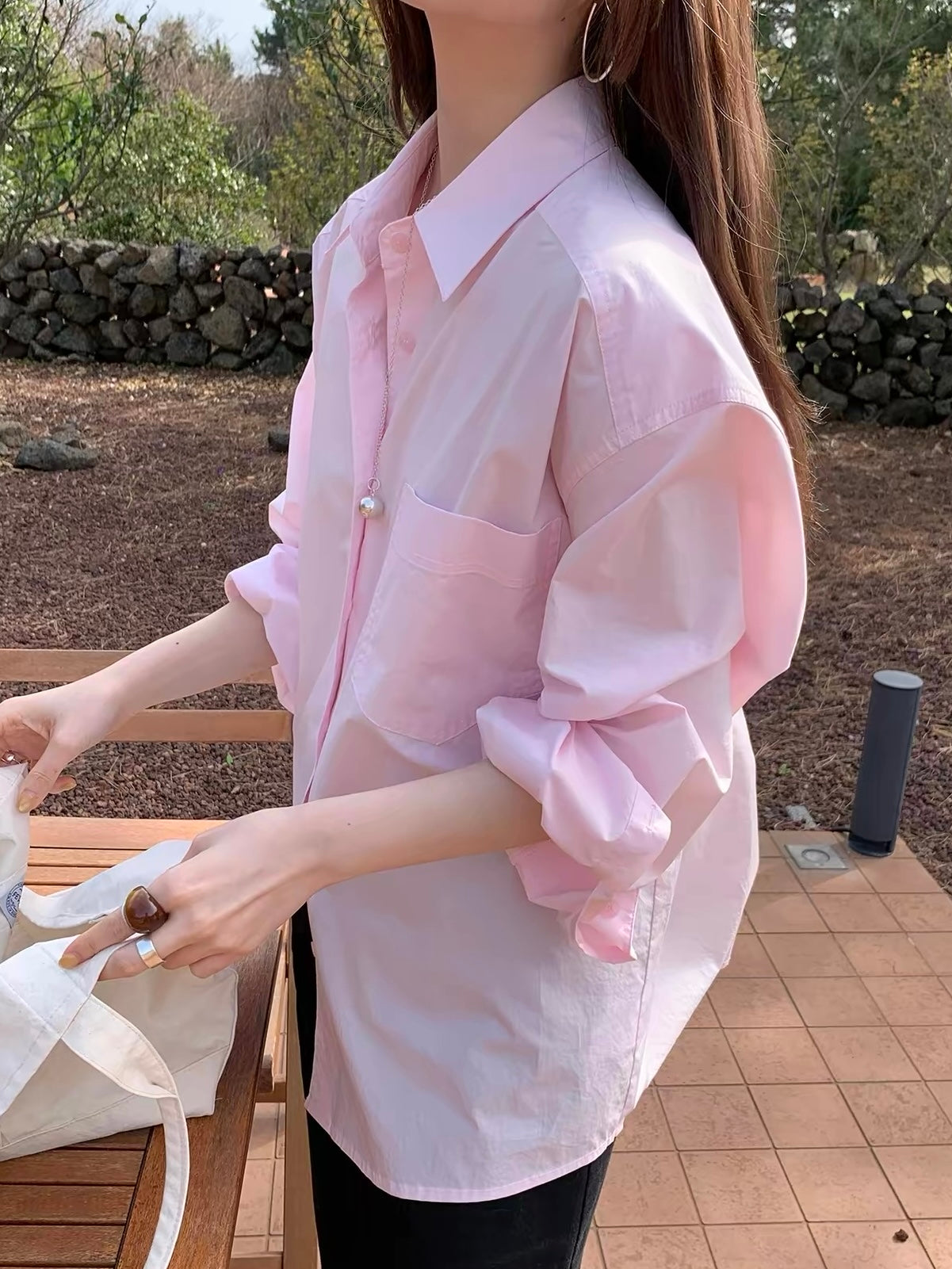 ビックシルエットカラーシャツ