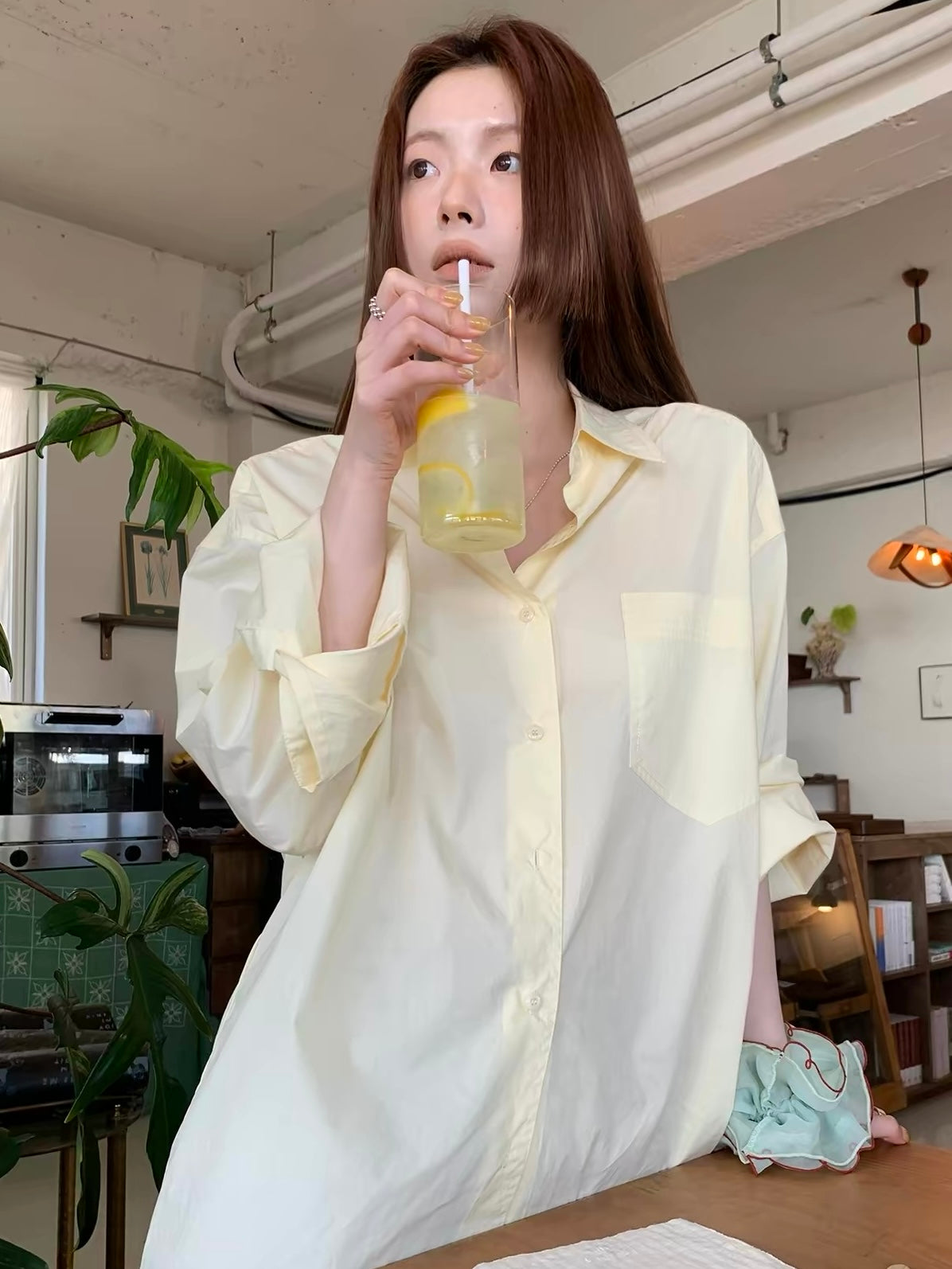 ビックシルエットカラーシャツ