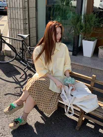ビックシルエットカラーシャツ