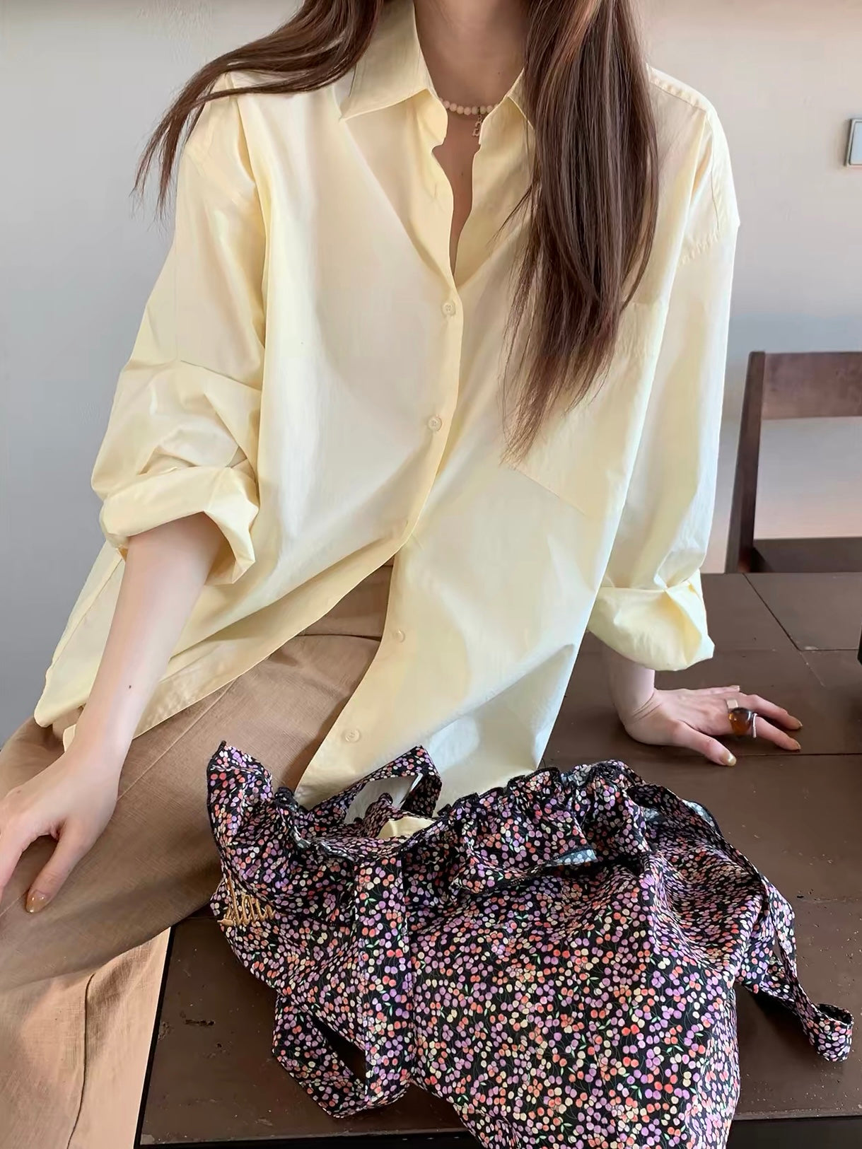 ビックシルエットカラーシャツ
