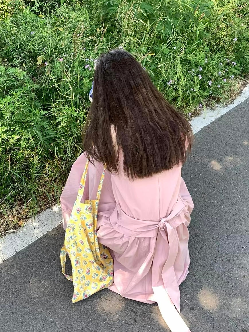 ウエスト切り替えコットンワンピース